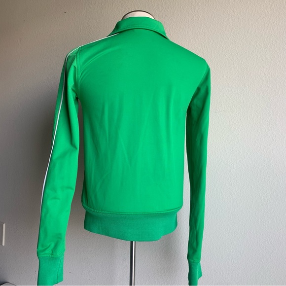 O’Neill‎ retro green zipped jacket, polyester, brown stripe, Med but runs small - Picture 5 of 12